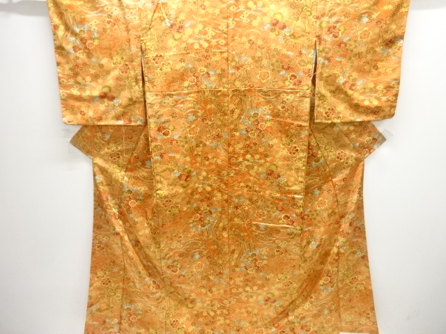 JAPANESE KIMONO / KOMON / UNUSED / FLOWER